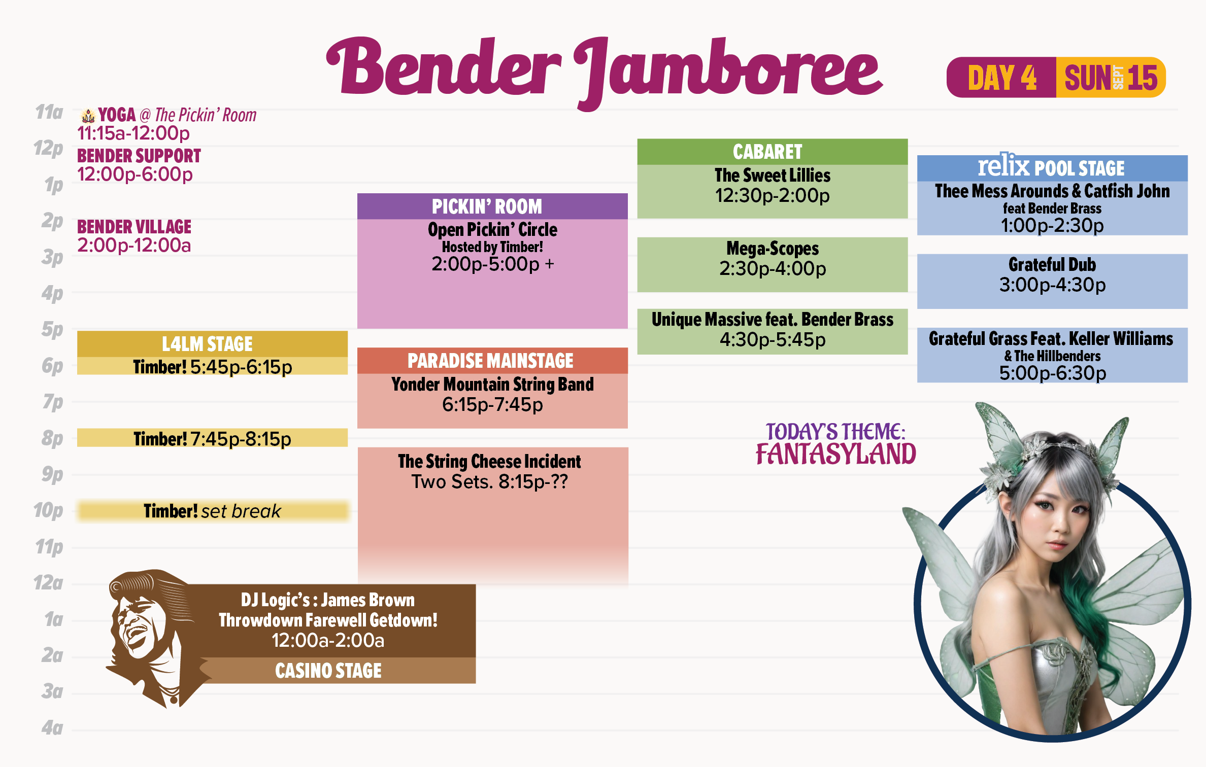 2024 Bender Jamboree Schedule 9-15-24