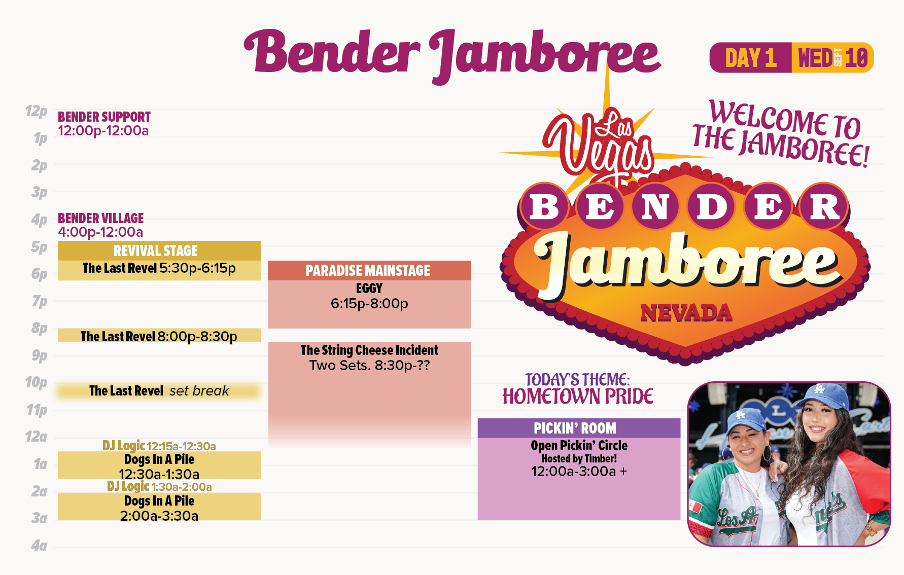 2025 Bender Jamboree Schedule 9-10-25